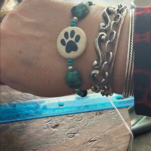Paw Print Beaded Bracelet